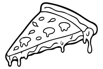Pepperoni Pizza Slice Vector – Melted Cheese, Crispy Crust, Realistic High-Resolution Illustration
