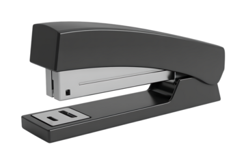 Modern black stapler ready for efficient paper fastening in any office workspace