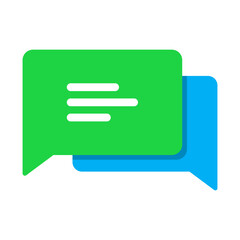 Set of Chat Message Bubbles Vector Icon. Communication icons. Talk bubble, dialog. Web icon set. Online communication. Conversation, SMS, Notification, Group Chat. Chatting icons in different styles
