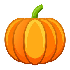 Minimalist three color pumpkin vector design