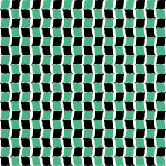 abstract geometric background. pattern of green and black squares. Checkered grid texture repeating.