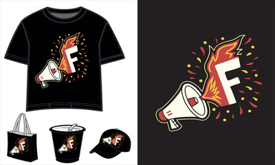 The Fear Funny Typography Artwork for T-shirt, Tote Bag, Cup and Cap. Creative Fashion