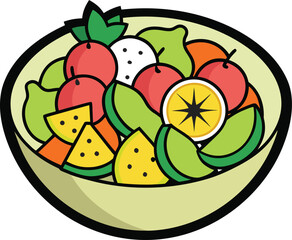 Abstract geometric shapes with vibrant color palette and text elements