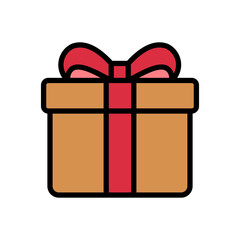 Gift Icon Vector Illustration Color Version