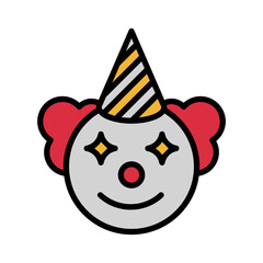 Clown Icon Vector Illustration Color Version