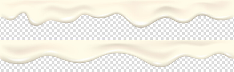 Yogurt wave realistic 3d texture, dripping white cream.