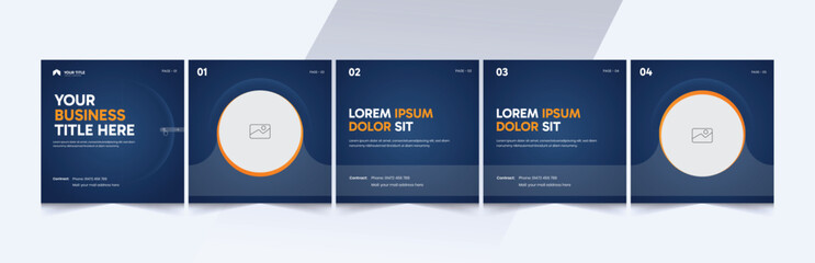 Creative carousel template for social media post. Modern Editable Carousel Template for LinkedIn & Instagram.