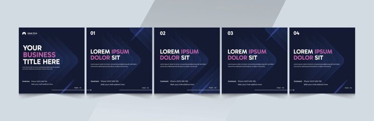 Creative carousel template for social media post. Modern Editable Carousel Template for LinkedIn & Instagram.