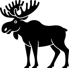 Winter Animal silhouette Vector illustration