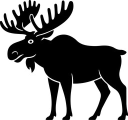 Winter Animal silhouette Vector illustration