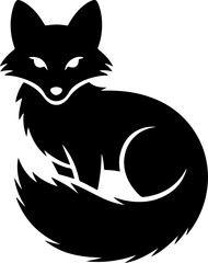 Winter Animal silhouette Vector illustration