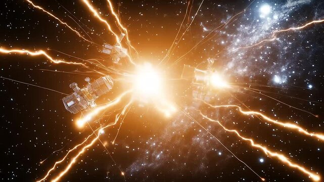 Epic Space Battle - Fierce Combat Among Starships.