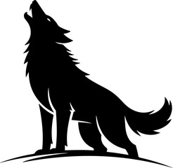 Winter Animal silhouette Vector illustration