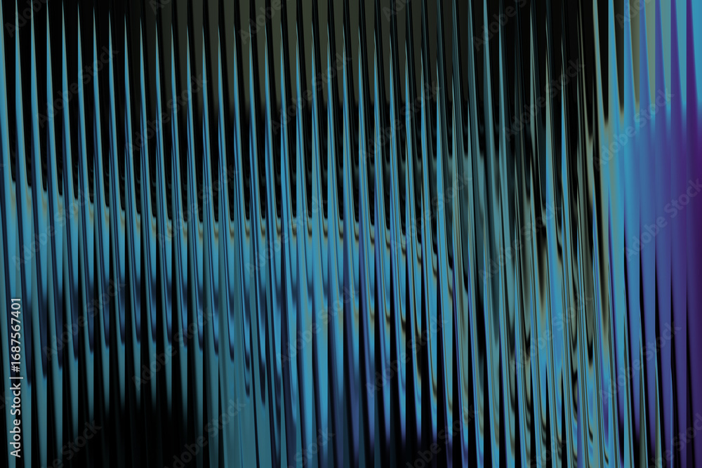 Poster abstract textured background with vertical lines and a gradient of blue and purple hues, creating a 