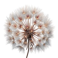 Naklejka premium Delicate dandelion seed head ready to fly