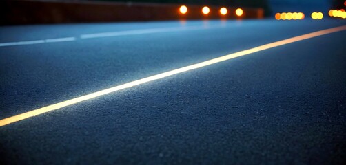 Dynamic illuminated highway lane guides journey forward, inspiring progress and endless possibilities