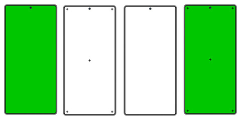 Samsung s25 ultra Screen Mockups: Showcase your app designs and UI/UX concepts with a clean, modern mockup featuring green and blank smartphone screens.