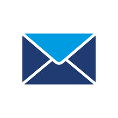 Email Icon Vector Illustration Blue Version