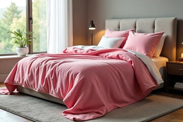 Luxurious mattress bedspread in soft, plush fabric, adding a touch of elegance and comfort to any bedroom Perfect for enhancing your sleep sanctuary , interior, brown