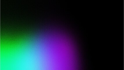 Cyan, Blue, Green, Gradient Glow on Black,  Abstract Dark Noise Texture Background