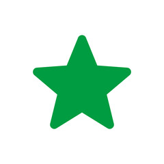 Star Icon Vector Illustration Green Version