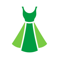 Dress Icon Vector Illustration Green Version