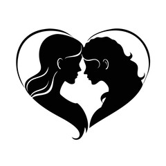 silhouette of a couple