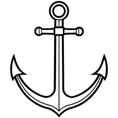 Bold nautical anchor emblem symbolizing strength, stability, and maritime adventure, perfect for branding and design projects needing a strong visual identity.