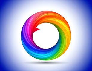Vibrant swirl circle graphic