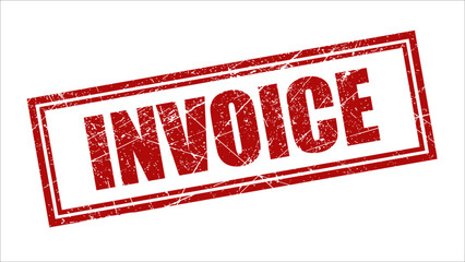 Invoice stamp with grunge texture