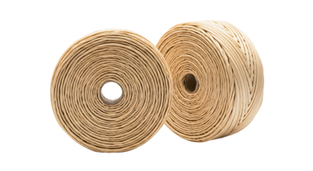 Rolled Natural Fiber Twine on Reels.