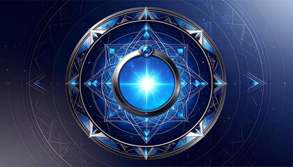 Abstract circular design with radiant center