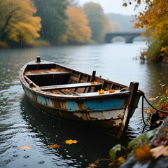Obraz premium boat on the river