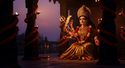 Navratri 2025 series, poster for Navratri 2025 celebrations, Navratri theme, Happy Navratri 2025