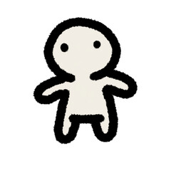human body cartoon stand png outline, cute cartoon handdraw clipart kids doodle element hand drawn doodle, handwriting clipart, kawaii kids drawing, funny character, childlike sketch, handwritten word