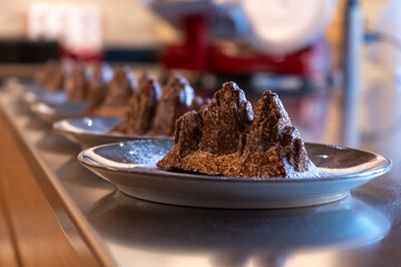 close up of a bowl of chocolate