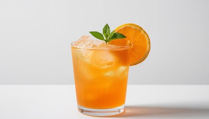 Refreshing Citrus Elixir, Chilled to Perfection, a Delightful Beverage Composition.