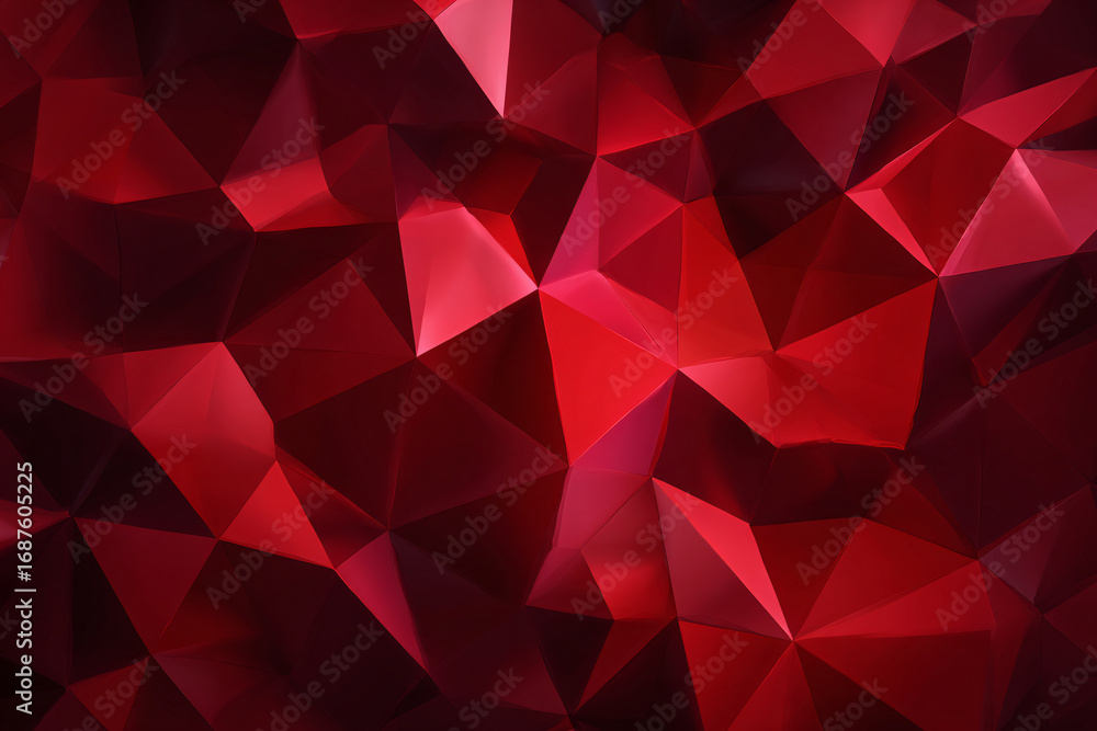 Poster abstract geometric red background. simple background with triangle pattern. banner.