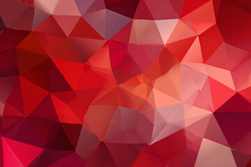 Fototapeta premium Abstract geometric red background. Simple background with triangle pattern. banner.