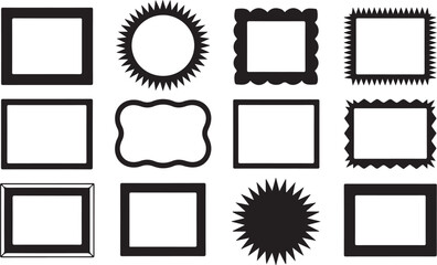 Collection of Decorative Picture Frames with Various Shapes and Styles for Display