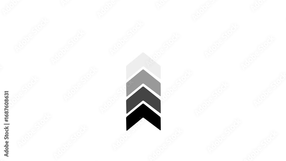 Poster pastel colored arrows blinking in a loop swipe, application and social network icons, swipe up for a