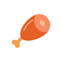 A colorful leg of lamb for food vector illustration