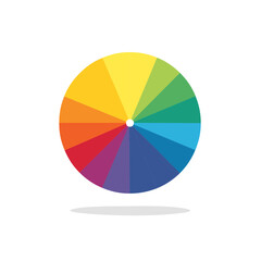 Obraz premium Vibrant color wheel illustration with spectrum of colors representing graphic design and artistic expression displayed on plain background