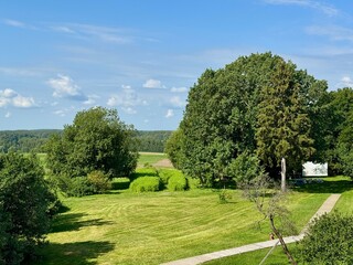 Summer village landscape. High quality photo