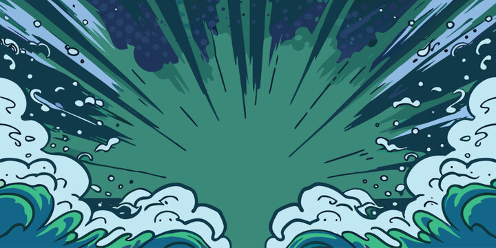 Comic book explosion background, vector illustration in retro comic style.