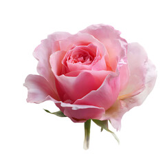 Pink Rose Blossom Elegant Floral Photography for Designs isolated on transparent background