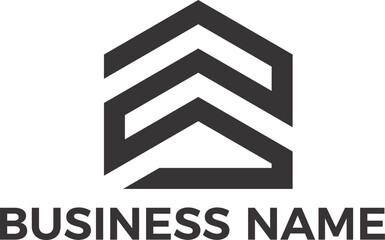 Real Estate property house interior design minimalist logo design in editable vector file and PNG Transparent file 