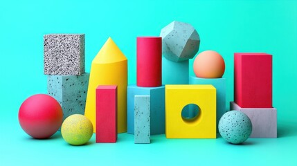 Colorful geometric shapes