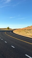 Fototapeta premium taking the road through the desert