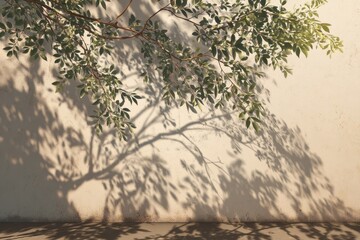 shadow overlay effects of realistic window and tree branch shadow with light blur on transparent background, Summer sunlight and shadow overlay effect